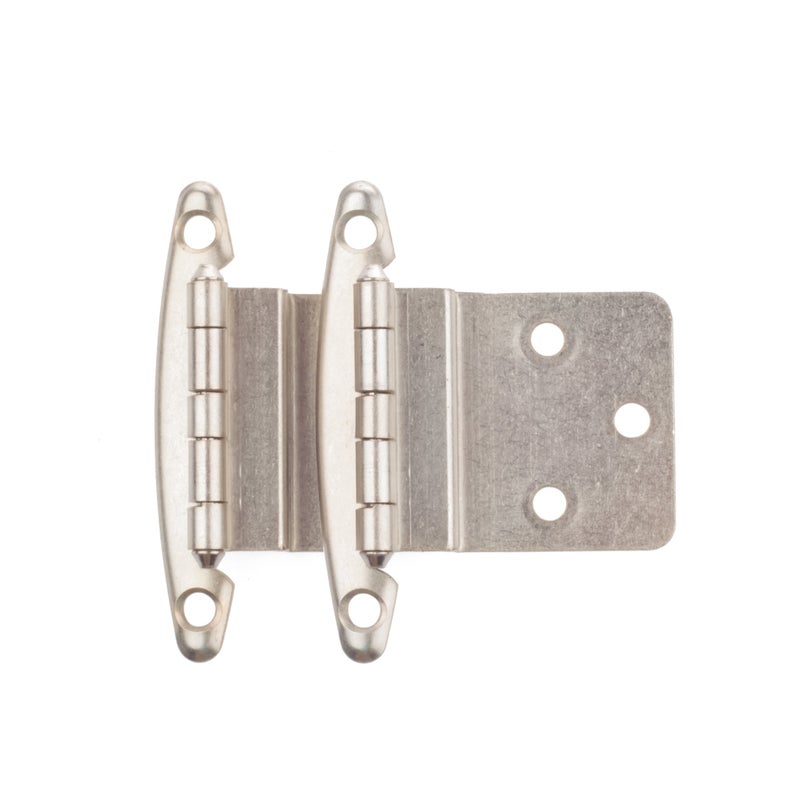 DecoBasics 3/8 Inset Non Self Closing Cabinet Hinge, Satin Nickel - 25 Pack - Image 2